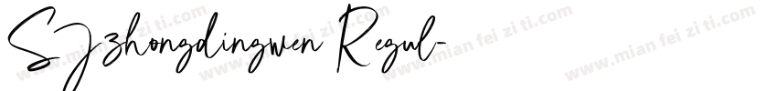 SJzhongdingwen Regul字体转换